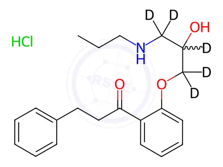 Chemical structure of PROPAFENONE-D5 HCL