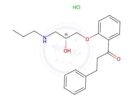 Chemical structure of (R)-Propafenone HCl