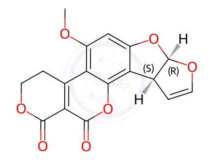 Chemical structure of Aflatoxin G1