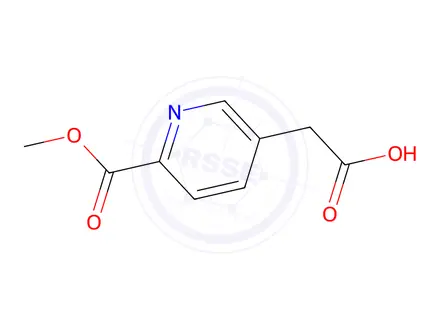 Chemical structure of 2-[6-(Methoxycarbonyl)pyridin-3-yl]acetic Acid