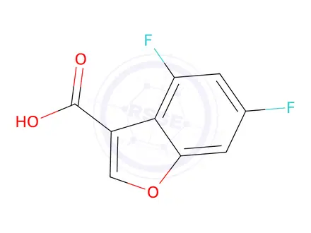 Chemical structure of 4,6-Difluoro-1-benzofuran-3-carboxylic acid
