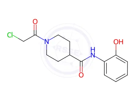 Chemical structure of 1-(2-chloroacetyl)-N-(2-hydroxyphenyl)piperidine-4-carboxamide