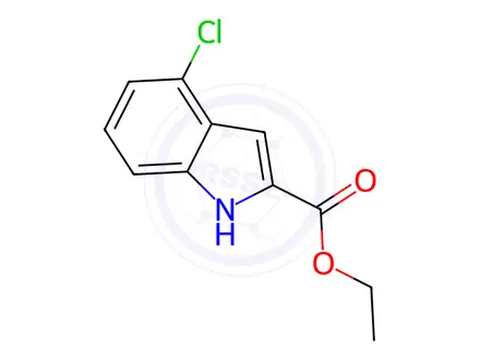 Chemical structure of ethyl 4-chloro-1H-indole-2-carboxylate