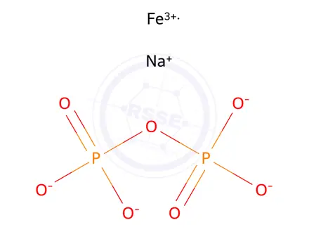 Chemical structure of iron sodium diphosphate