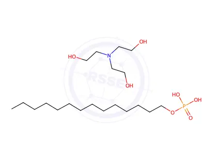 Chemical structure of 1-Tetradecanol, phosphate, compd. with 2,2',2''-nitrilotris[ethanol]