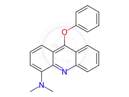 Chemical structure of N,N-Dimethyl-9-phenoxyacridin-4-amine