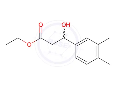 Chemical structure of Ethyl β-hydroxy-3,4-dimethylbenzenepropanoate