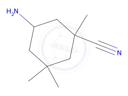 Chemical structure of 5-Amino-1,3,3-trimethylcyclohexane-1-carbonitrile