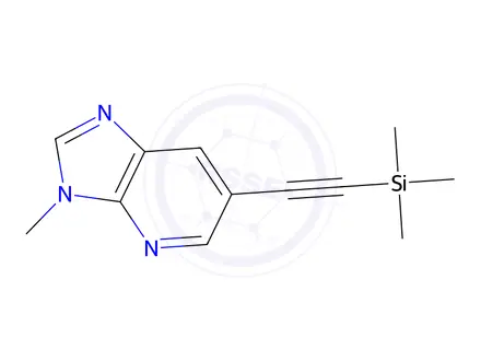 Chemical structure of 3-Methyl-6-((trimethylsilyl)ethynyl)-3H-imidazo[4,5-b]pyridine