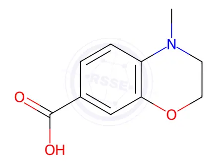Chemical structure of 4-Methyl-3,4-dihydro-2H-1,4-benzoxazine-7-carboxylic Acid