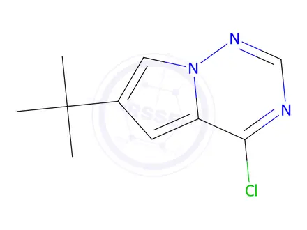 Chemical structure of 6-tert-butyl-4-chloropyrrolo[2,1-f][1,2,4]triazine