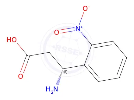 Chemical structure of (R)-3-Amino-3-(2-nitrophenyl)propanoic acid