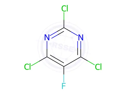 Chemical structure of 2,4,6-Trichloro-5-fluoropyrimidine