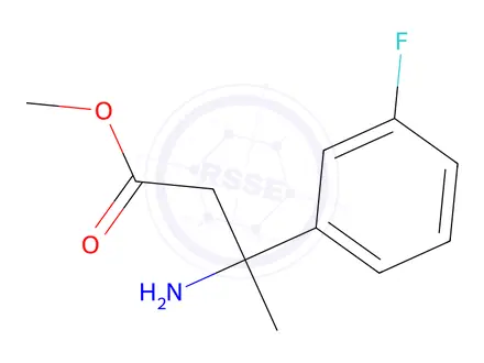 Chemical structure of methyl 3-amino-3-(3-fluorophenyl)butanoate