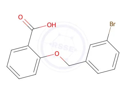 Chemical structure of 2-[(3-bromophenyl)methoxy]benzoic acid