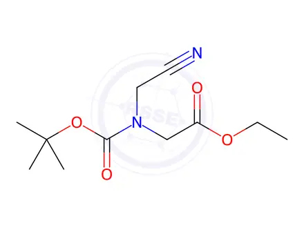 Chemical structure of Ethyl N-(tert-butoxycarbonyl)-N-(cyanomethyl)glycinate