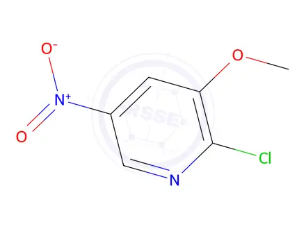 Chemical structure of 2-Chloro-3-methoxy-5-nitropyridine