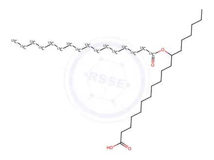 Chemical structure of 12-PAHSA (C13 labeled)