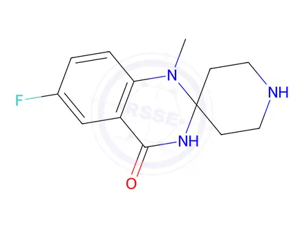 Chemical structure of 6'-Fluoro-1'-methyl-1'H-spiro[piperidine-4,2'-quinazolin]-4'(3'H)-one