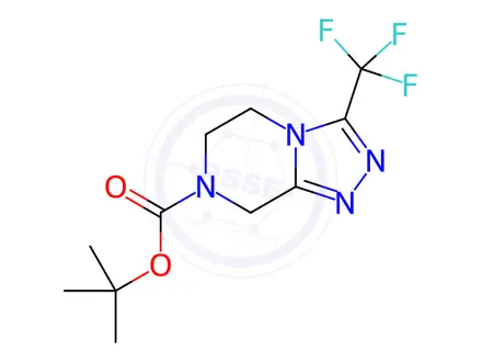 Chemical structure of tert-Butyl 3-(Trifluoromethyl)-5,6-dihydro-[1,2,4]triazolo[4,3-a]pyrazine-7(8H)-carboxylate