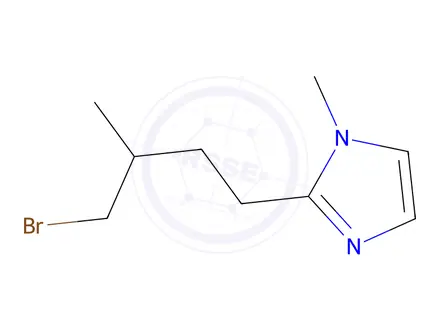 Chemical structure of 2-(4-Bromo-3-methylbutyl)-1-methyl-1h-imidazole