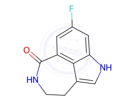 Chemical structure of 8-Fluoro-2,3,4,6-tetrahydro-1H-azepino[5,4,3-cd]indol-1-one