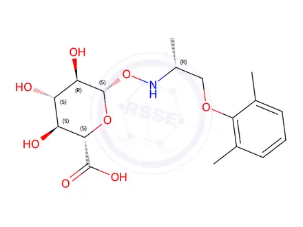 Chemical structure of N-hydroxymexiletine glucuronide