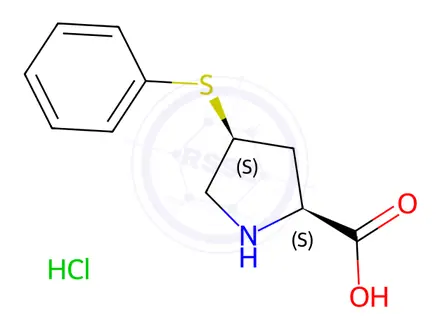 Chemical structure of (4S)-4-(Phenylthio)-L-proline Hydrochloride
