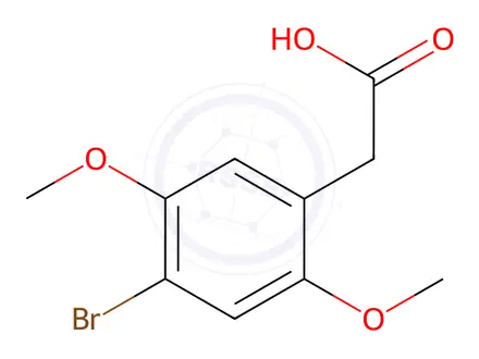 Chemical structure of 2-(4-bromo-2,5-dimethoxyphenyl)acetic acid