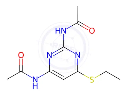 Chemical structure of N,N'-(6-(Ethylthio)pyrimidine-2,4-diyl)diacetamide