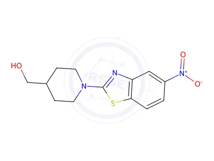 Chemical structure of (1-(5-Nitrobenzo[d]thiazol-2-yl)piperidin-4-yl)methanol