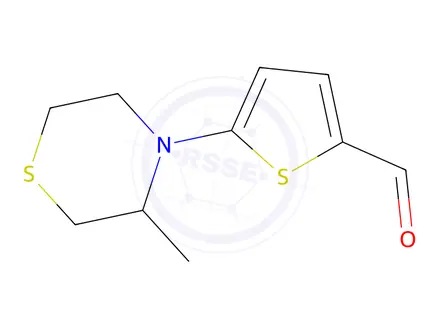 Chemical structure of 5-(3-Methylthiomorpholino)thiophene-2-carbaldehyde