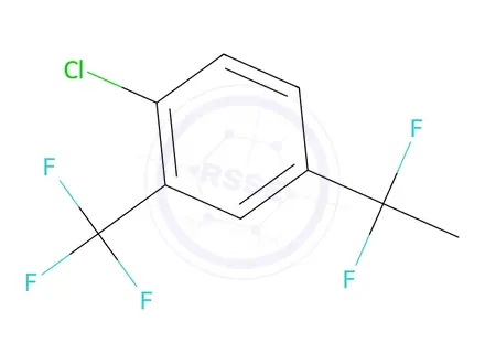 Chemical structure of 1-Chloro-4-(1,1-difluoroethyl)-2-(trifluoromethyl)benzene