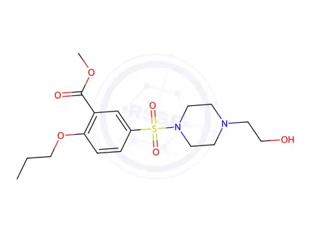 Chemical structure of Methyl 5-((4-(2-hydroxyethyl)piperazin-1-yl)sulfonyl)-2-propoxybenzoate