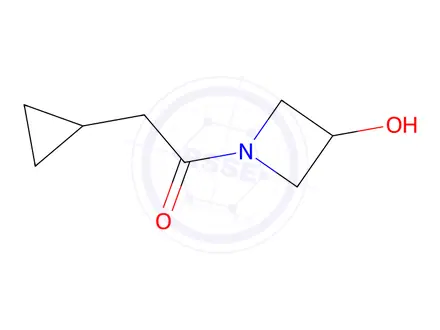 Chemical structure of 2-Cyclopropyl-1-(3-hydroxyazetidin-1-yl)ethan-1-one