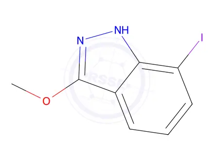 Chemical structure of 7-Iodo-3-methoxy-1H-indazole