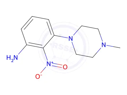 Chemical structure of 3-(4-methylpiperazin-1-yl)-2-nitroaniline