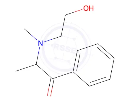 Chemical structure of alpha-[(2-Hydroxyethyl)methylamino]propiophenone