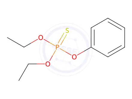 Chemical structure of O,O-diethyl O-phenyl thiophosphate