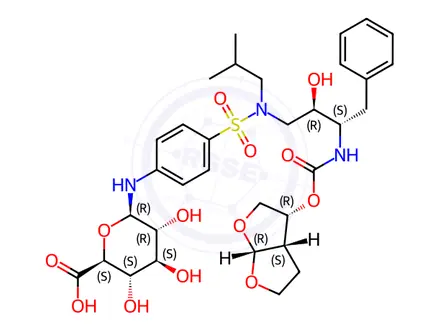 Chemical structure of Darunavir O-β-D-Glucuronide