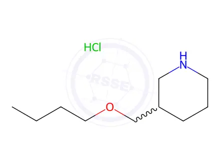 Chemical structure of 3-(Butoxymethyl)piperidine hydrochloride