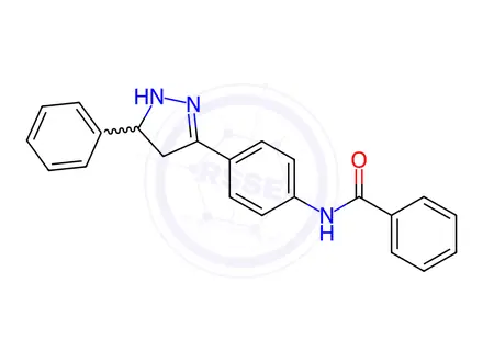 Chemical structure of N-(4-(5-Phenyl-4,5-dihydro-1H-pyrazol-3-yl)phenyl)benzamide