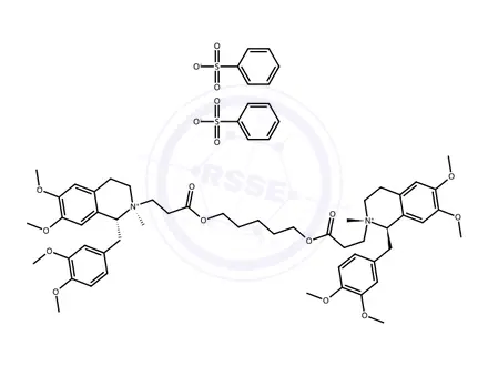 Chemical structure of Atracurium Besilate Impurity 3 (Cisatracurium Besilate EP Impurity G Dibenzenesulfonic Acid)