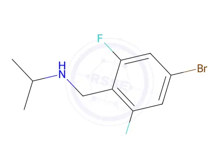 Chemical structure of [(4-Bromo-2,6-difluorophenyl)methyl](propan-2-yl)amine