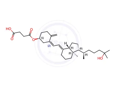 Chemical structure of 25-Hydroxyvitamin D3 3-Hemisuccinate