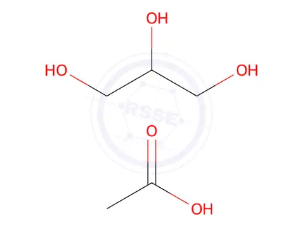 Chemical structure of Monoacetin (contains Di-,Tri-, Glycerol)