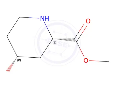 Chemical structure of (2S,4R)-Methyl-4-hydroxypiperidine-2-carboxylate