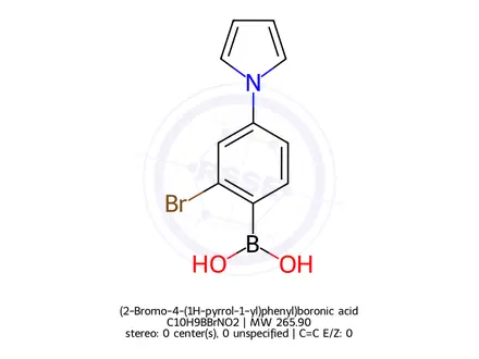 Chemical structure of (2-Bromo-4-(1H-pyrrol-1-yl)phenyl)boronic acid