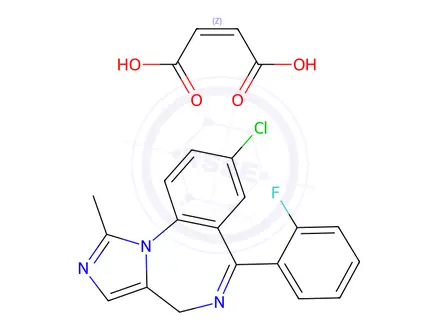 Chemical structure of Midazolam Maleate