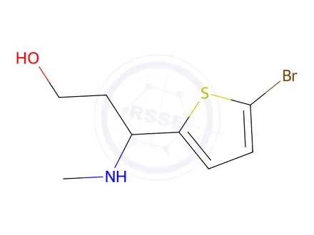 Chemical structure of 3-(5-Bromothiophen-2-yl)-3-(methylamino)propan-1-ol